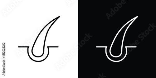 Hair icon. Simple element illustration. outline and flat symbol design