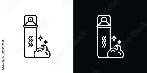 Hair mousse icon. Simple element illustration. outline and flat symbol design