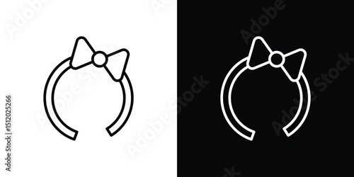 Hair tie icon. Simple element illustration. outline and flat symbol design