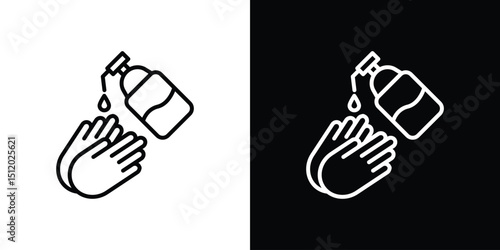 Hand wash icon. Simple element illustration. outline and flat symbol design