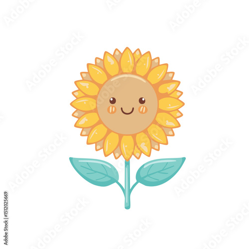 かわいいイラスト：ひまわり02