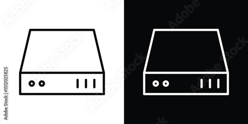 Hard Disk icon. Simple element illustration. outline and flat symbol design