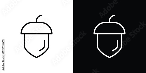 Hazelnut icon. Simple element illustration. outline and flat symbol design