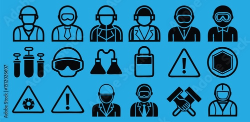 Safety First A Comprehensive Set of Industrial Safety Icons