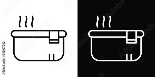 Hot tub icon. Simple element illustration. outline and flat symbol design