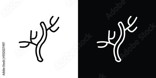 Human artery icon. Simple element illustration. outline and flat symbol design