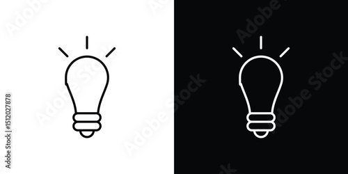 Idea icon. Simple element illustration. outline and flat symbol design