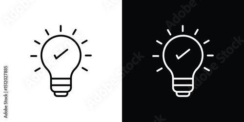 Idea icon. Simple element illustration. outline and flat symbol design