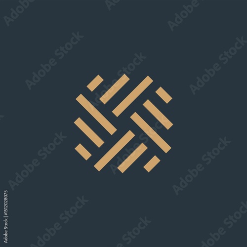 Decorative logo modern flat shapes sketch