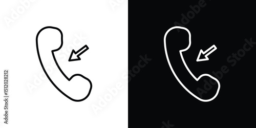 Incoming Call icon. Simple element illustration. outline and flat symbol design