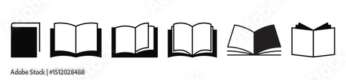 book icon set education study reading learning language skill sign symbol line pictogram vector illustration design flat graphic design