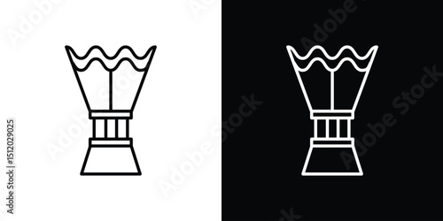 Islamic incense icon. Simple element illustration. outline and flat symbol design