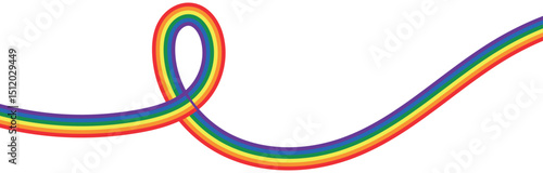 LGBTQ pride rainbow flag wave. Pride design Element for banners, Backgrounds, or banner templates. Gay, Lesbian, Bisexual, and Transgender Community. Vector Illustration.