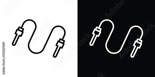 Jump rope icon. Simple element illustration. outline and flat symbol design