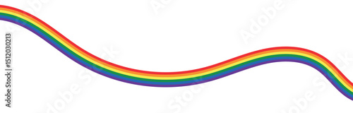LGBTQ pride rainbow flag wave. Pride design Element for banners, Backgrounds, or banner templates. Gay, Lesbian, Bisexual, and Transgender Community. Vector Illustration.