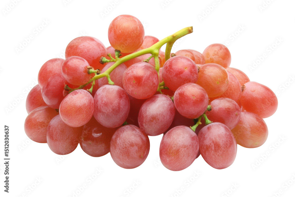 Fototapeta premium Red grape bunch isolated on transparent background