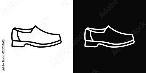 Loafer icon. Simple element illustration. outline and flat symbol design