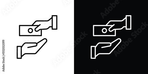 loan icon. Simple element illustration. outline and flat symbol design