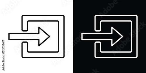 Log in icon. Simple element illustration. outline and flat symbol design