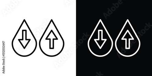 Low and high cholesterol icon. Simple element illustration. outline and flat symbol design