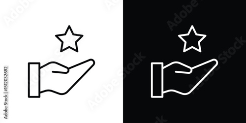 Loyalty program icon. Simple element illustration. outline and flat symbol design