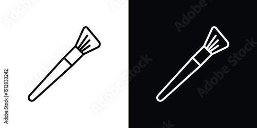 Makeup brush icon. Simple element illustration. outline and flat symbol design