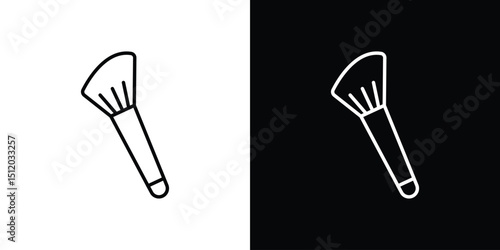 Makeup brush icon. Simple element illustration. outline and flat symbol design