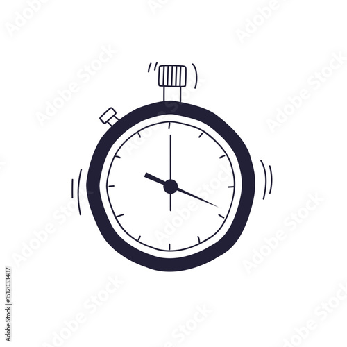Illustration of a stopwatch symbolizing time management and urgency.