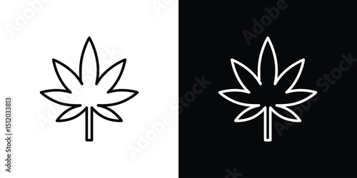 Marijuana icon. Simple element illustration. outline and flat symbol design