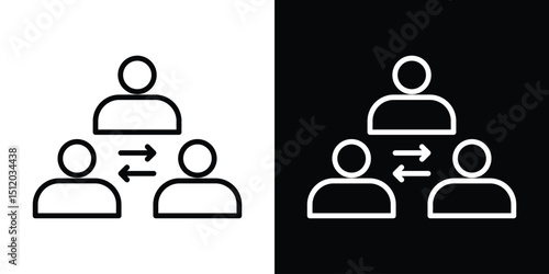 Mediator icon. Simple element illustration. outline and flat symbol design