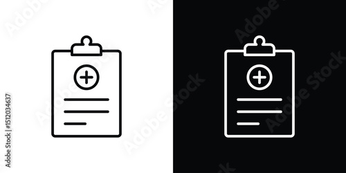 Medical report icon. Simple element illustration. outline and flat symbol design