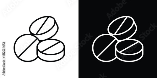 Medicine icon. Simple element illustration. outline and flat symbol design