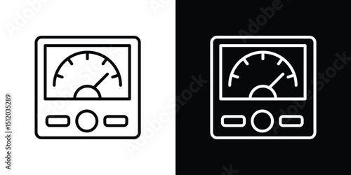 Meter icon. Simple element illustration. outline and flat symbol design