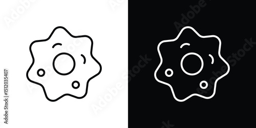 Microorganism icon. Simple element illustration. outline and flat symbol design