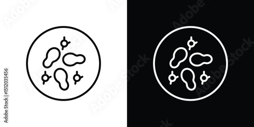 Microorganism icon. Simple element illustration. outline and flat symbol design