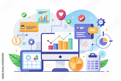 A close-up image of a person using a calculator while holding a credit card, symbolizing financial management, rising interest rates, and digital banking. Futuristic graphics including upward arrows, 