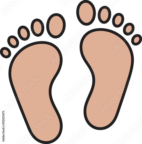 foot prints vector illustration