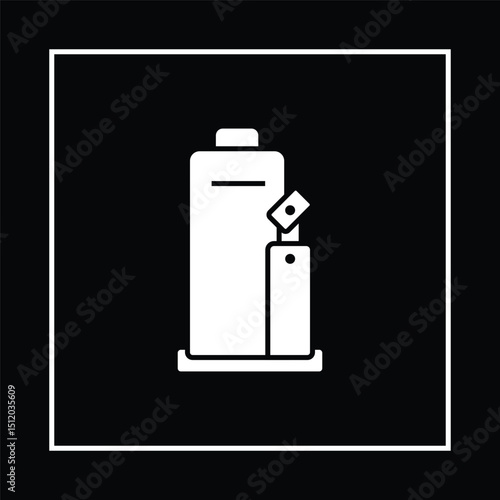 Hydraulic  hand jack car illustration. Icon of jack car tools equipment vector