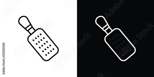 Microplane grater icon. Simple element illustration. outline and flat symbol design