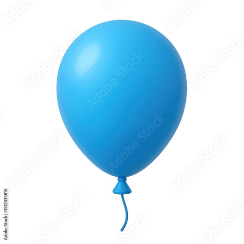 Blue balloon on transparent background