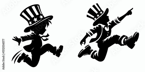 boy. 4th of July Independence Day American Flag Patriotism Usa America Clipart Vector Illustration. Young male individual youth kid juvenile human lad- a growing person.