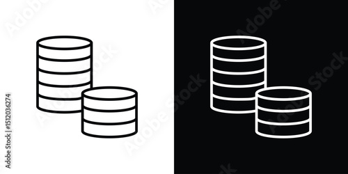 Money coin icon. Simple element illustration. outline and flat symbol design