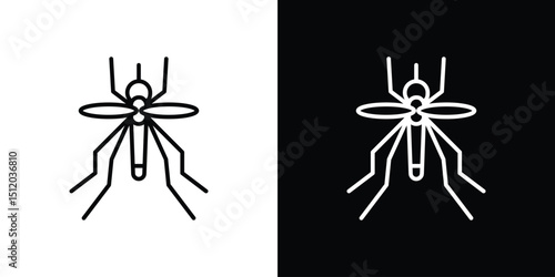Mosquito icon. Simple element illustration. outline and flat symbol design