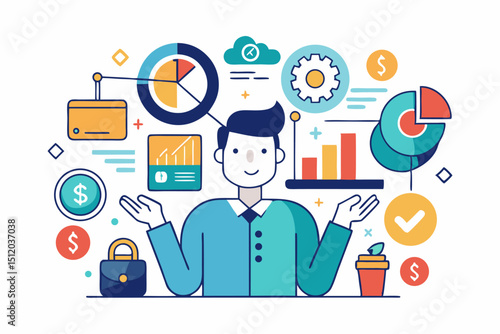 A close-up image of a person using a calculator while holding a credit card, symbolizing financial management, rising interest rates, and digital banking. Futuristic graphics including upward arrows, 