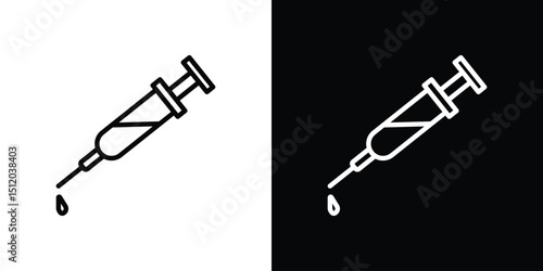 Needle icon. Simple element illustration. outline and flat symbol design