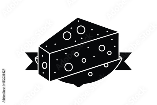 Delicious cheese illustration for food packaging or menu design