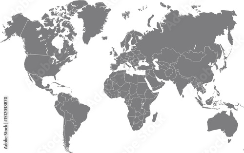 World map of globe earth