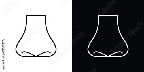 Nose icon. Simple element illustration. outline and flat symbol design