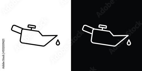 Oil can icon. Simple element illustration. outline and flat symbol design