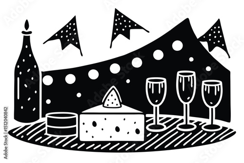 Rustic cheese day design vector illustration of cheese and related elements